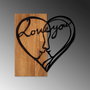 Wallity Escultura de pared i Love You en Nogal y Negro